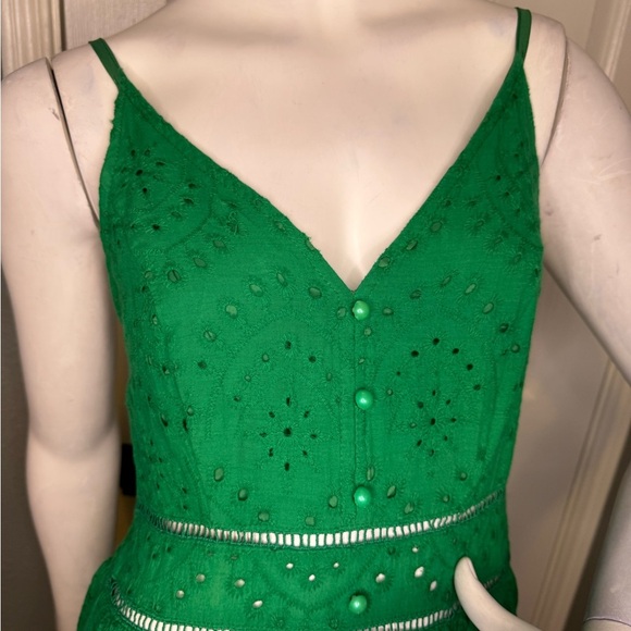 Simplee Women's Dress Green Sz M Crochet Sundress Boho Fairy VTG #113 - Picture 7 of 17